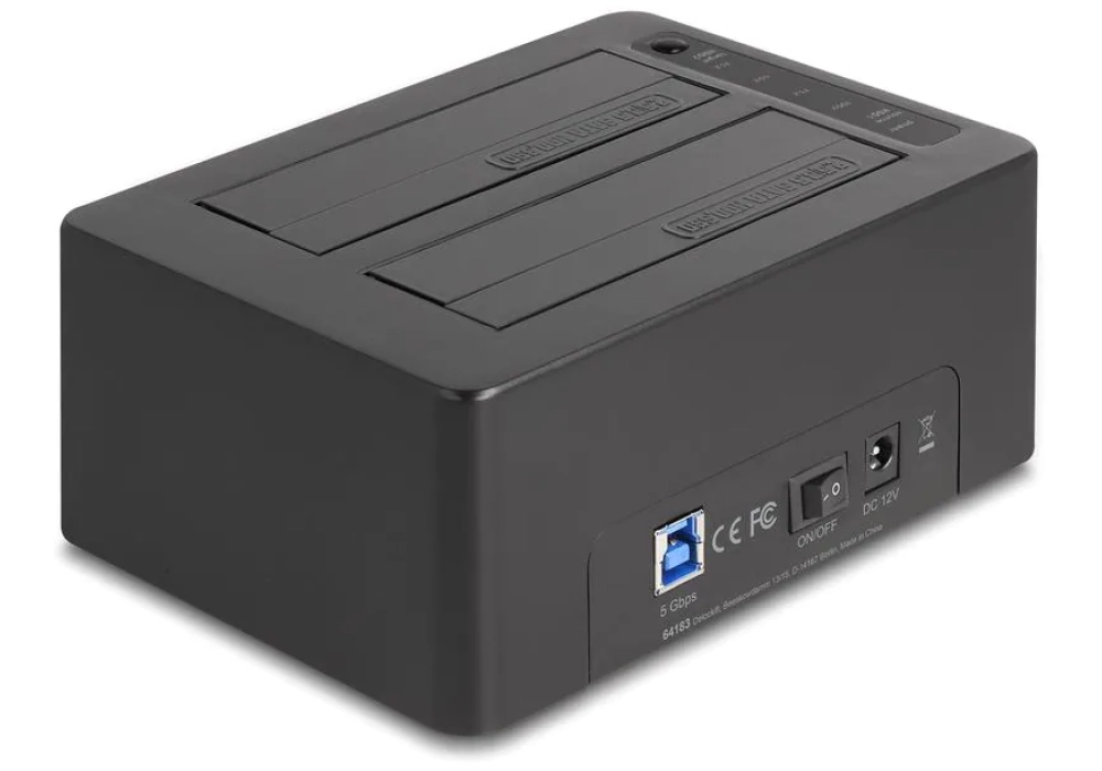 Delock Station d’accueil et de clonage USB-C - 2 x SATA HDD/SSD