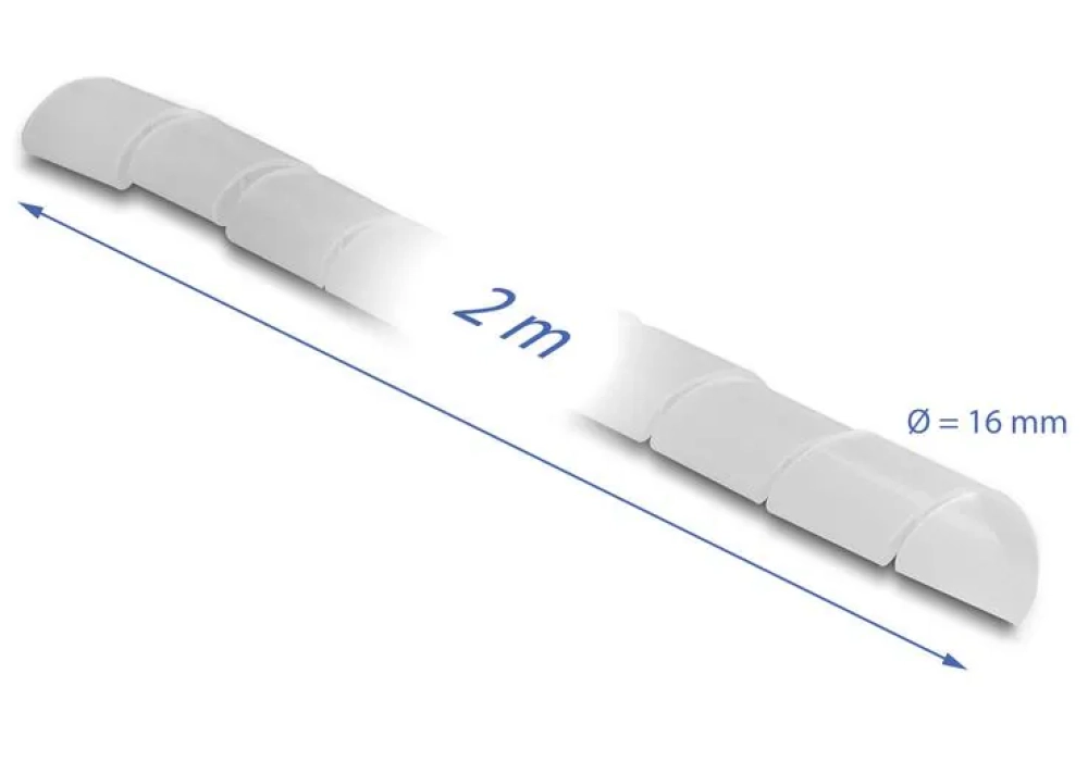 Delock Tuyau en spirale felxible 2 m x 16 mm Transparent