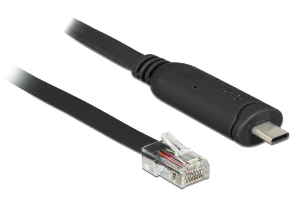 DeLOCK USB 2.0 Type-C male > 1 x Serial RS-232 RJ45 male - 1.8 m