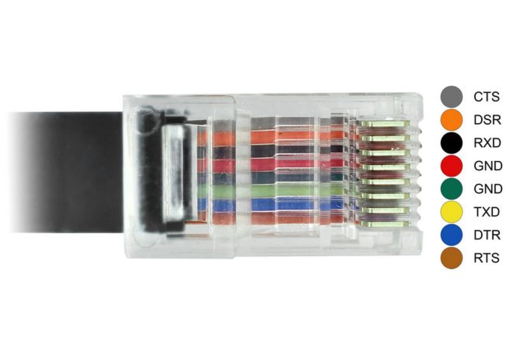 DeLOCK USB 2.0 Type-C male > 1 x Serial RS-232 RJ45 male - 1.8 m