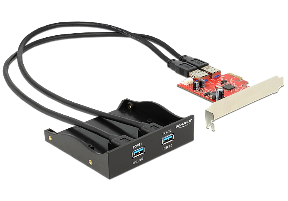 DeLOCK USB 3.0 Front Panel incl. PCI Express Card