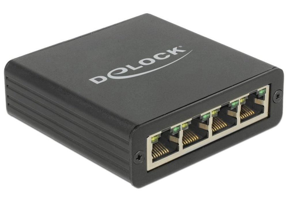 DeLOCK USB 3.0 Gigabit > 4x Gigabit LAN Adapter (Black)