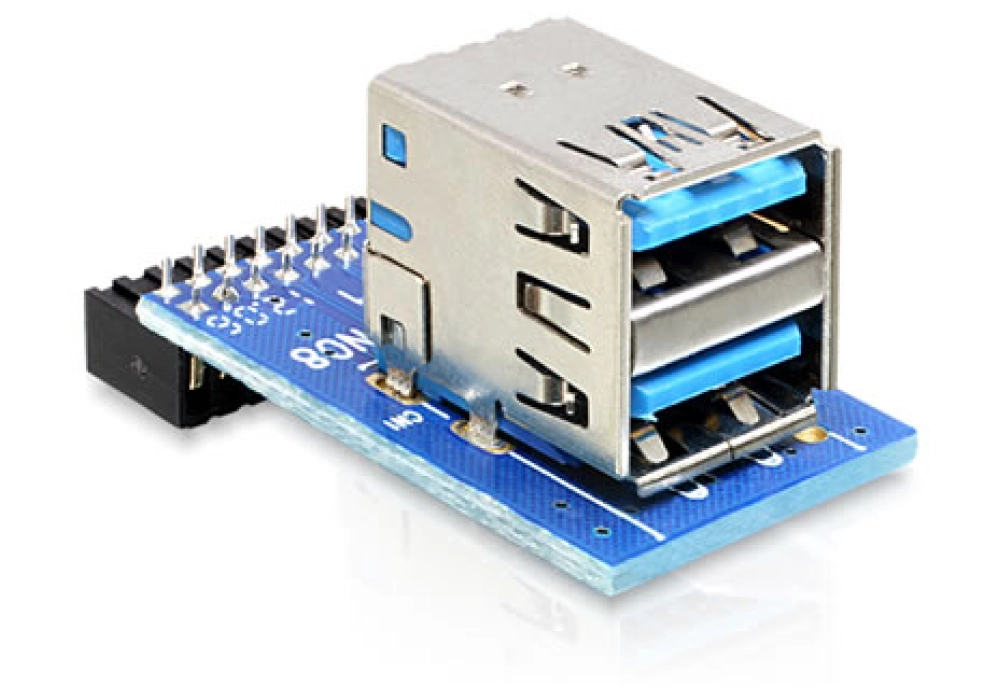 DeLOCK USB 3.0 Pin Header (F) > 2 x USB 3.0 (F) Up & Stacked