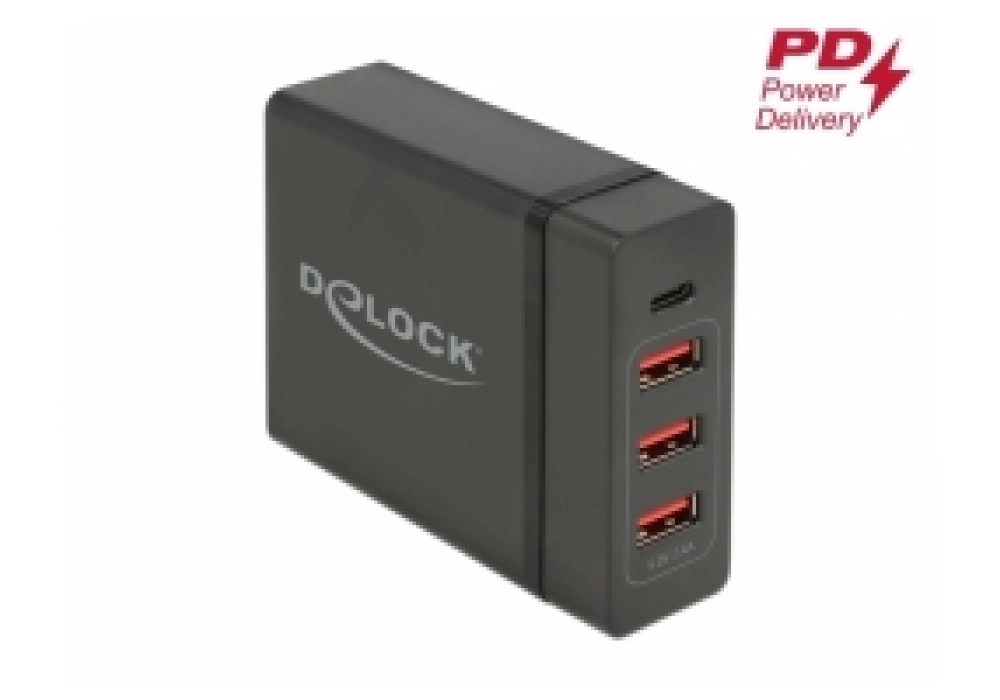 DeLOCK USB Charger 3x USB + Type-C