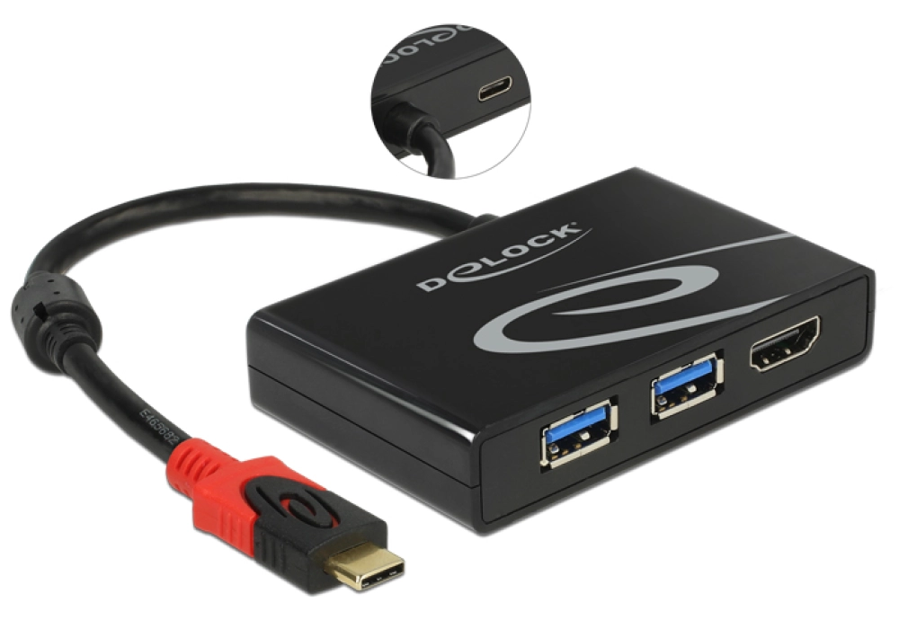 DeLOCK USB Type-C > 2 x USB 3.0 Type-A + 1 x HDMI