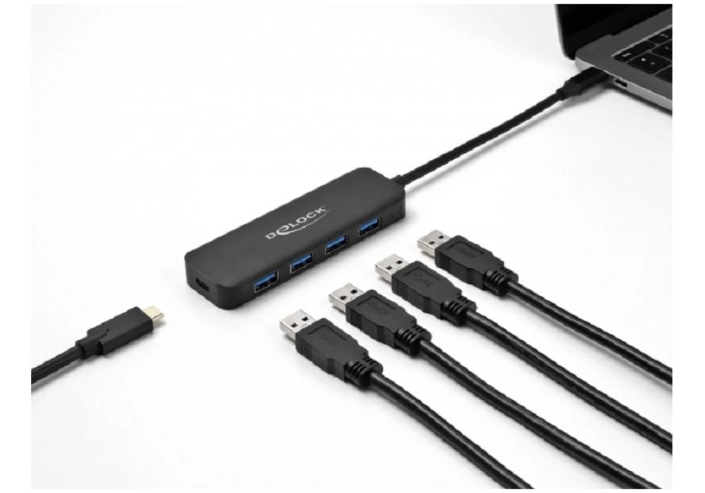 DeLOCK USB Type-C Hub 4x USB 3.2 Gen 1 + Power Delivery 85W