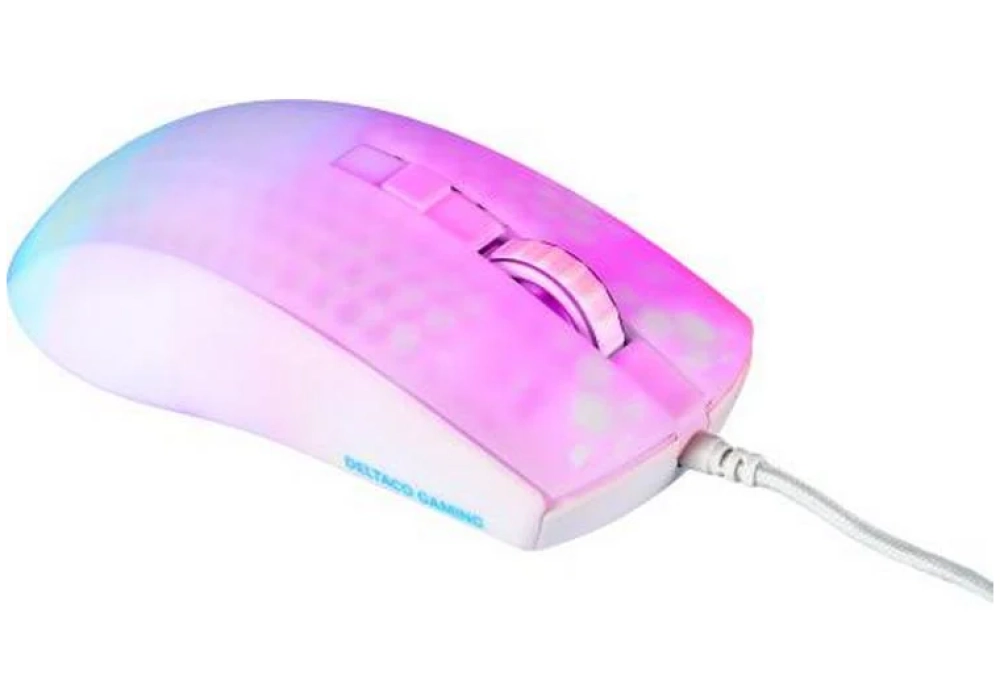 DELTACO Souris de gaming DM310 RGB Blanc