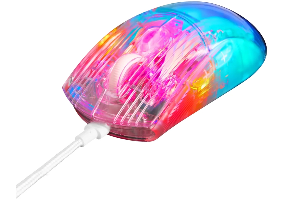 DELTACO Souris de gaming DM330 RGB Transparent