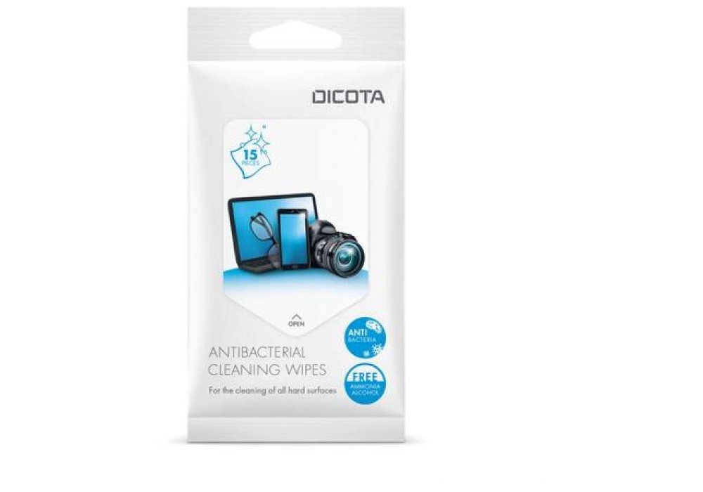 DICOTA Antibacterial Surface Cleaning Wipes - 15x