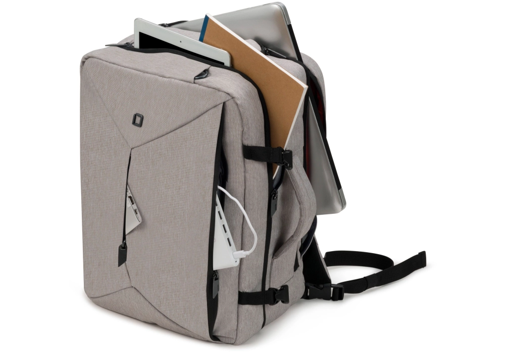 DICOTA Backpack Dual Plus EDGE 13-15.6" (Light Grey)