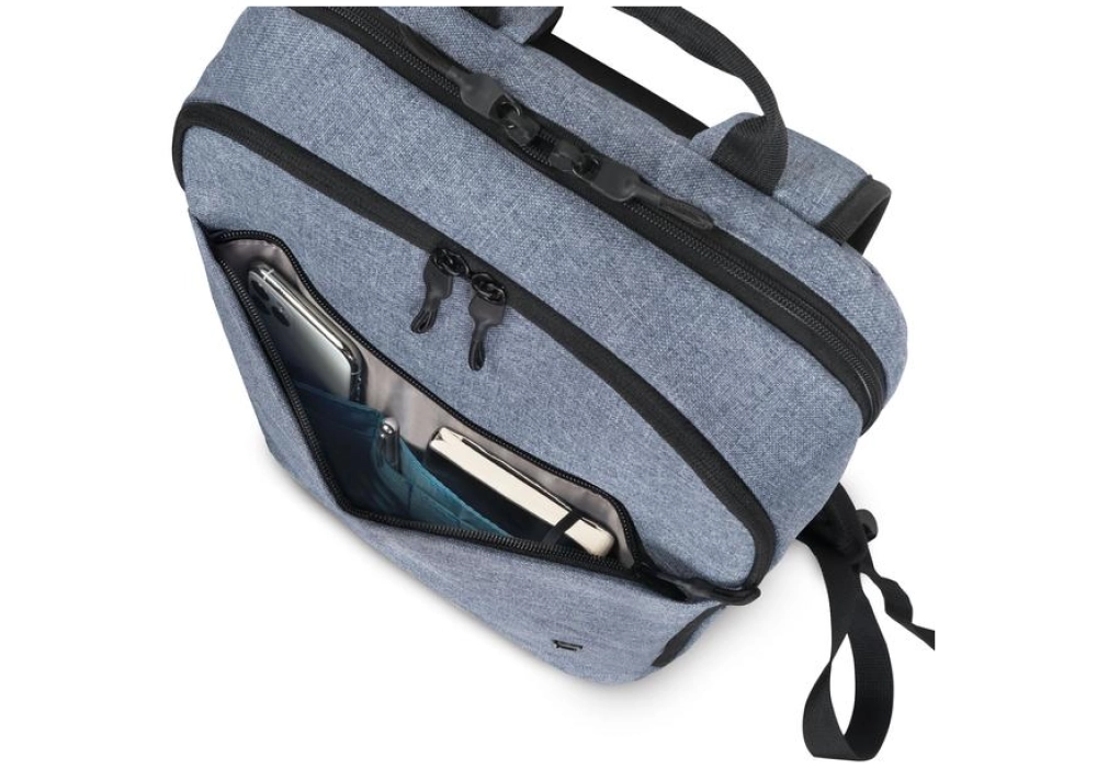 DICOTA Sac à Dos Ordinateur Slim Eco MOTION 13 - 14.1" (Bleu Denim)