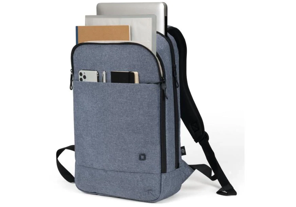 DICOTA Sac à Dos Ordinateur Slim Eco MOTION 13 - 15.6" (Bleu denim)