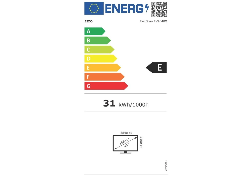 EIZO  FlexScan EV4340X (Black)