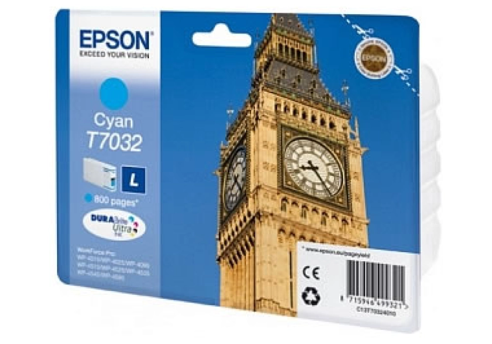 Epson Ink Cartridge T7032 L - Cyan