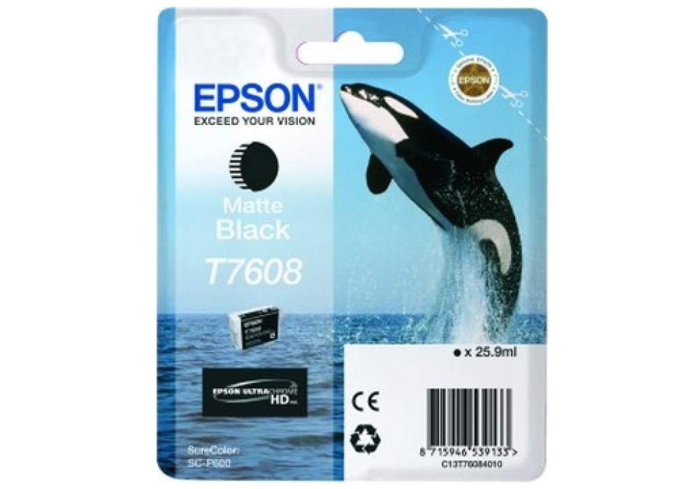 Epson Ink Cartridge T7608 - Matte Black