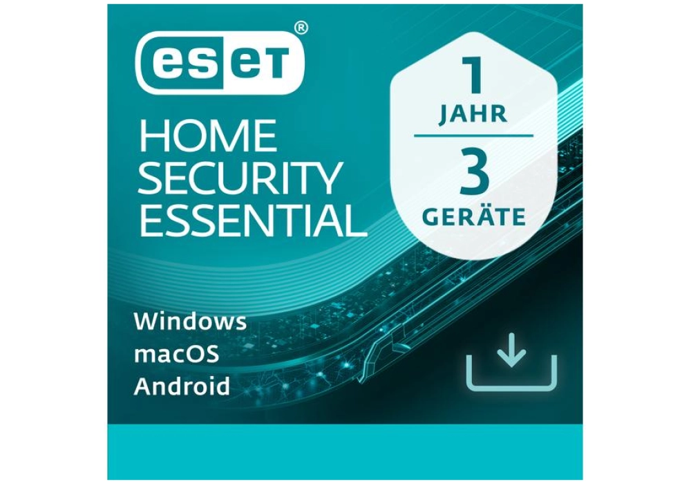 ESET HOME Security Essential 3PC 1 an - No CD/DVD - Clé envoyée par mail