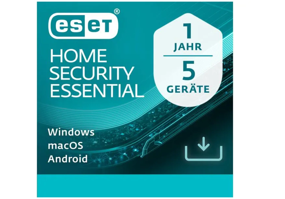 ESET HOME Security Essential 5PC 1 an - No CD/DVD - Clé envoyée par mail