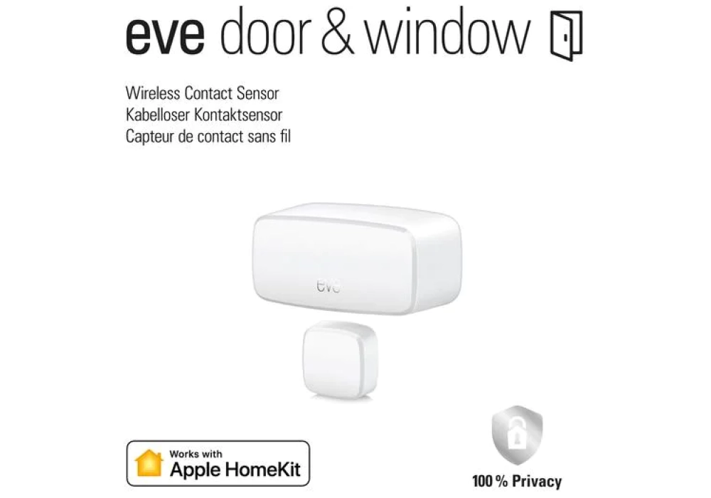 Eve Systems Capteur Door & Window, Paquet de 3