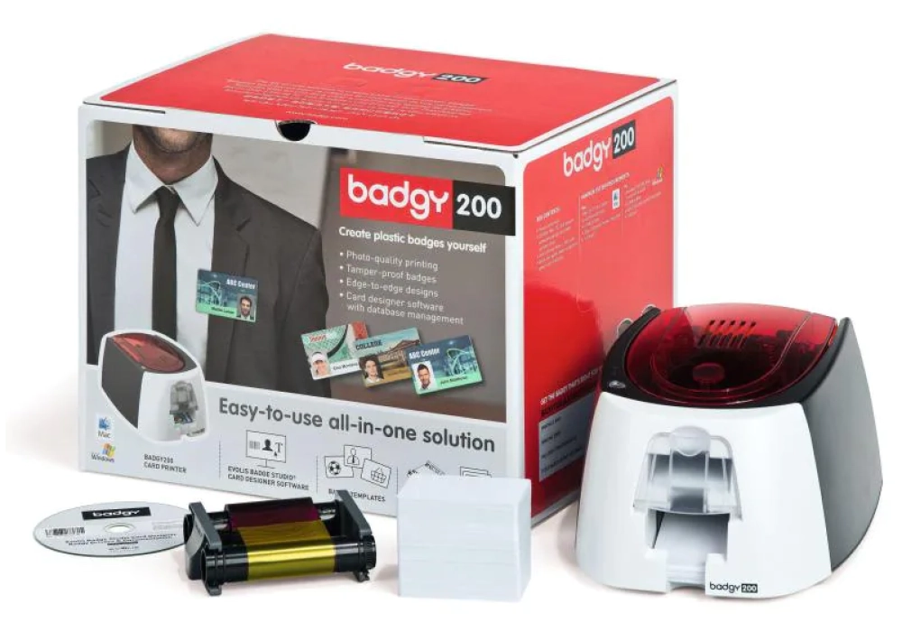 Evolis Imprimante de cartes Badgy 100