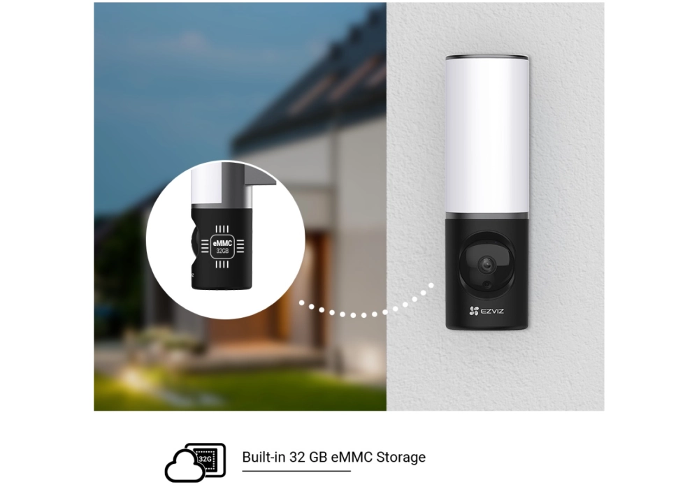 EZVIZ LC3 Outdoor Smart Security Wall-Light Camera