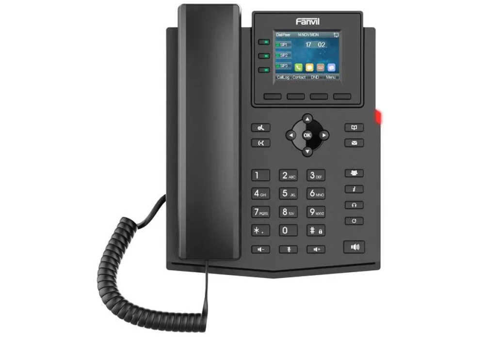 Fanvil Téléphone de bureau X303G Noir