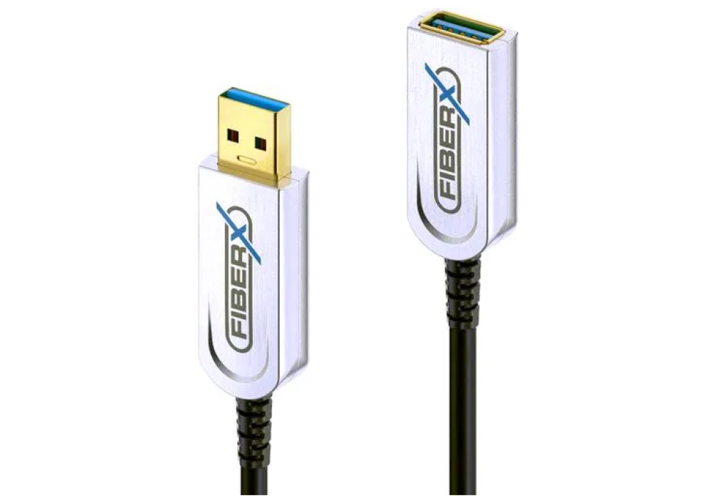 FiberX Câble de prolongation USB 3.1 FX-I650 AOC USB A - USB A 10 m