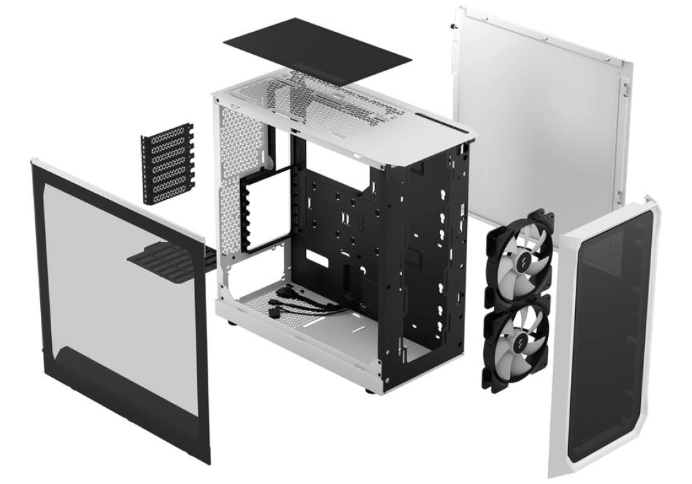 Fractal Design Focus 2 RGB TG Clear Tint (Blanc)