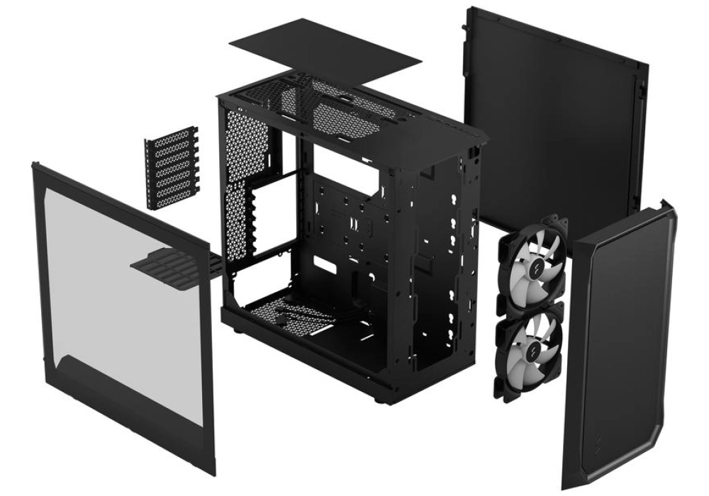 Fractal Design Focus 2 RGB TG Clear Tint (Noir)