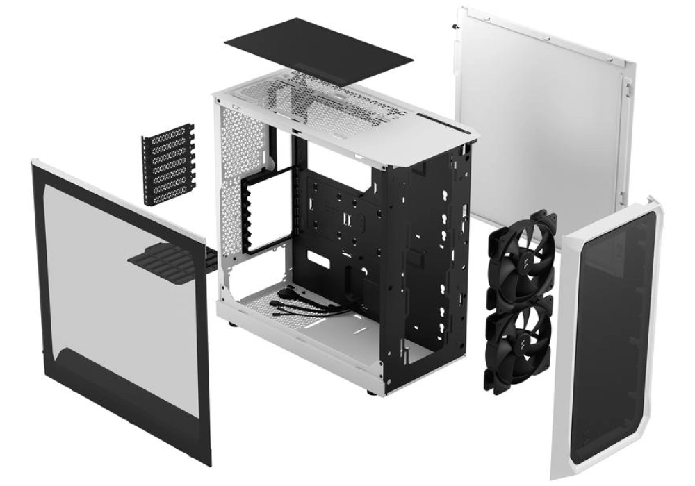 Fractal Design Focus 2 TG Clear Tint (Blanc)