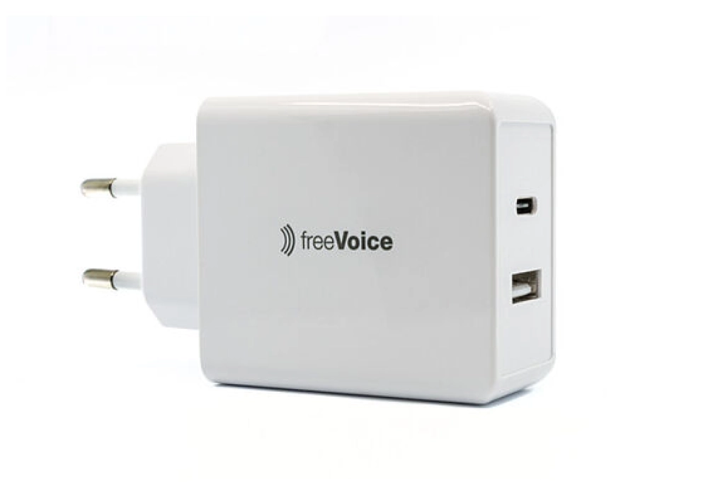 freeVoice Alimentation 240V / 65W Dual (USB-A/USB-C)