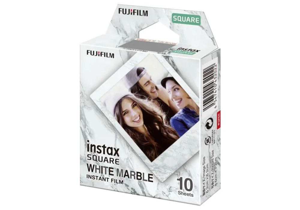 Fujifilm Film instantané Instax Square 10B White Marble