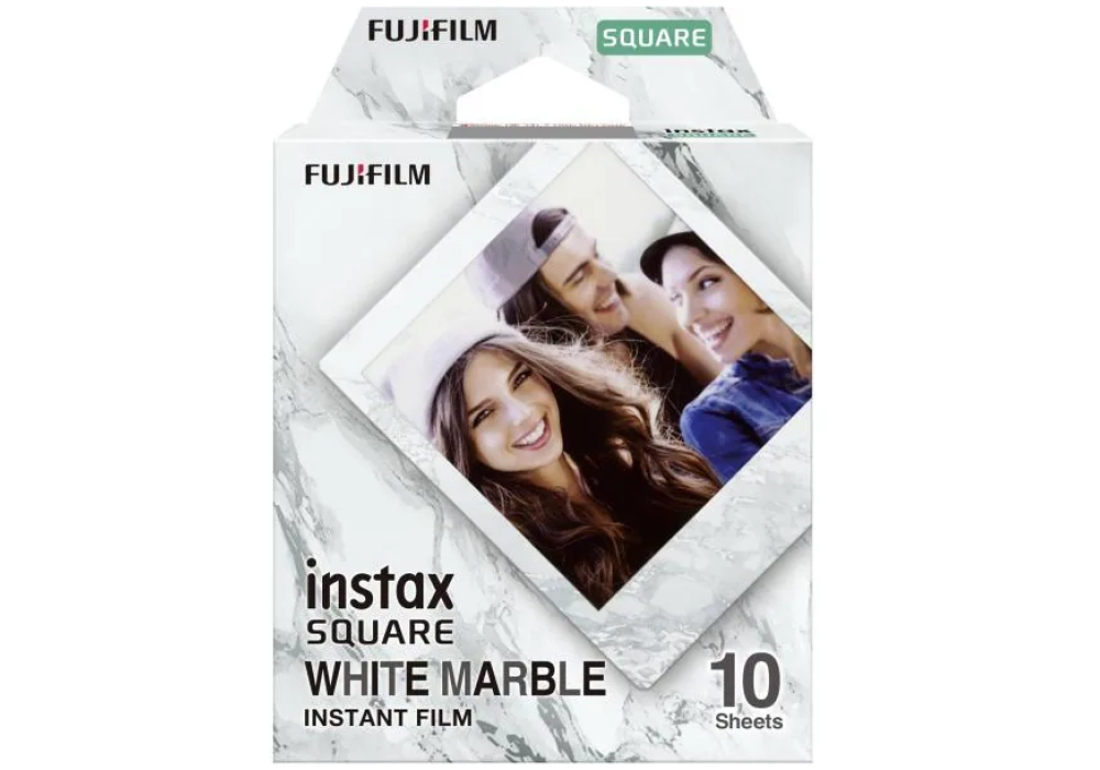 Fujifilm Film instantané Instax Square 10B White Marble