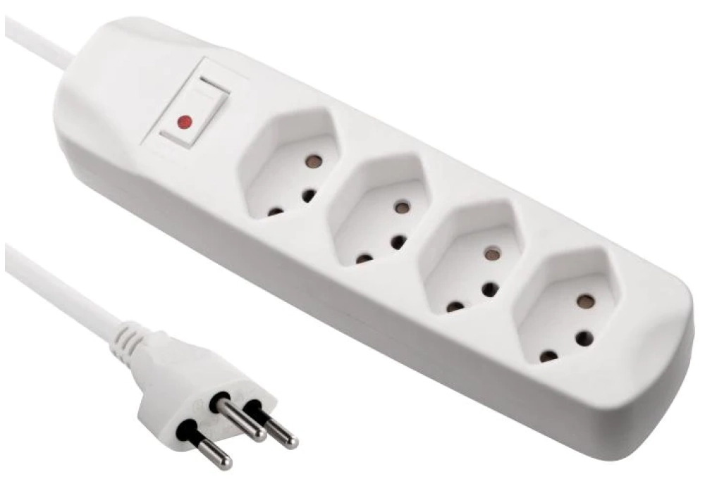 FURBER.power Bloc multiprises 4x T13 avec interrupteur Blanc