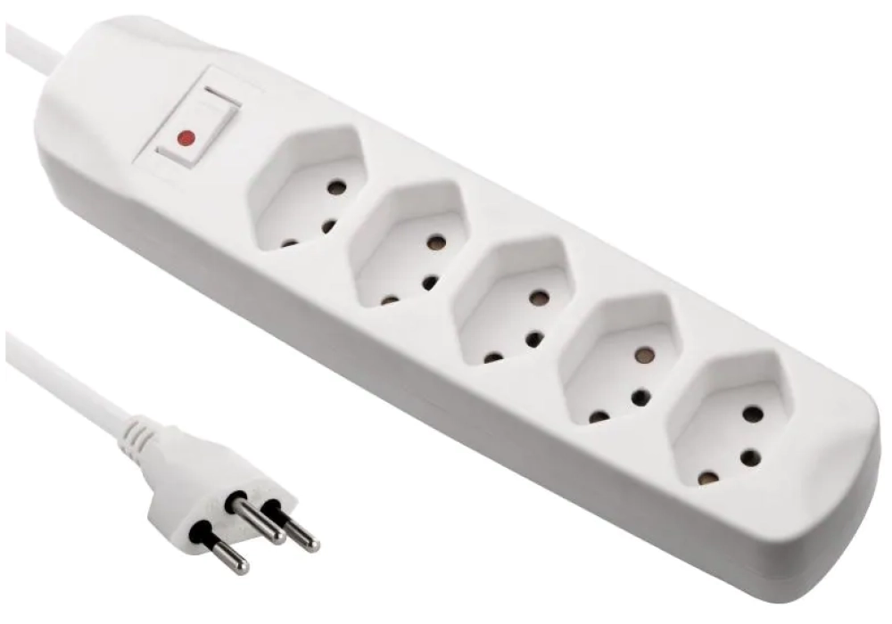 FURBER.power Bloc multiprises 5x T13 avec interrupteur Blanc