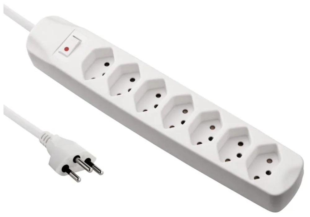 FURBER.power Bloc multiprises 7x T13 avec interrupteur Blanc