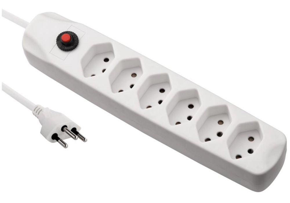 FURBER.power Bloc multiprises avec protection contre les surcharges 6x T13 Blanc