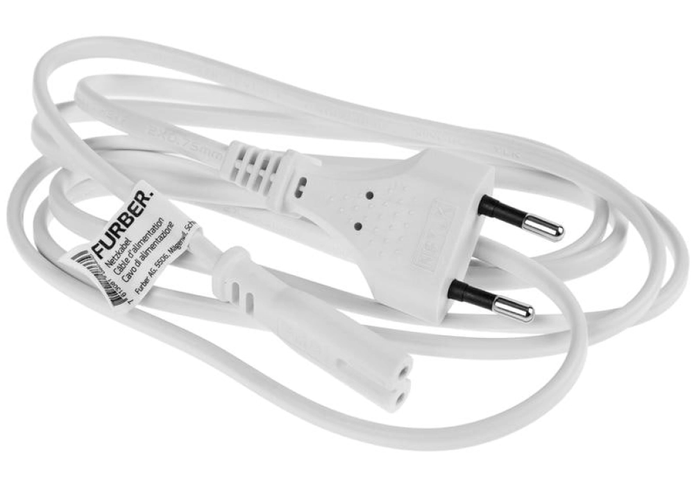 FURBER.power Câble d'alimentation C7-T26 - 1.8 m (Blanc)