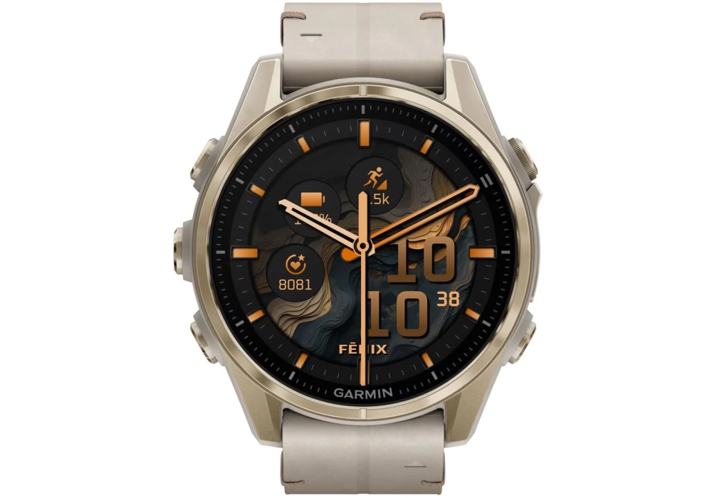 GARMIN Fenix 8 AMOLED Sapphire, 43 mm Gris clair