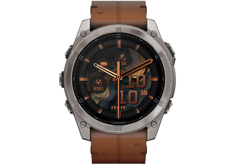 GARMIN Fenix 8 AMOLED Sapphire, 51 mm Marron