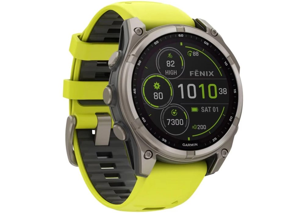 GARMIN Fenix 8 Solar Sapphire, 47 mm Jaune