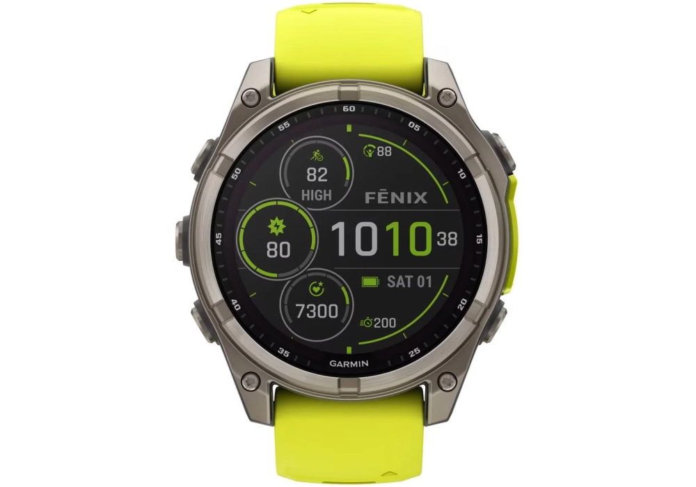 GARMIN Fenix 8 Solar Sapphire, 47 mm Jaune