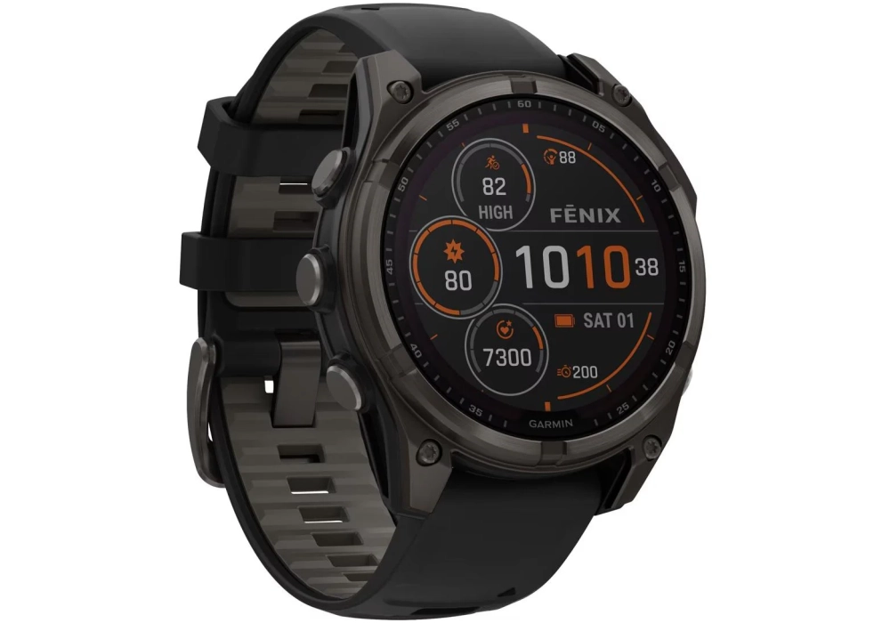 GARMIN Fenix 8 Solar Sapphire, 47 mm Noir