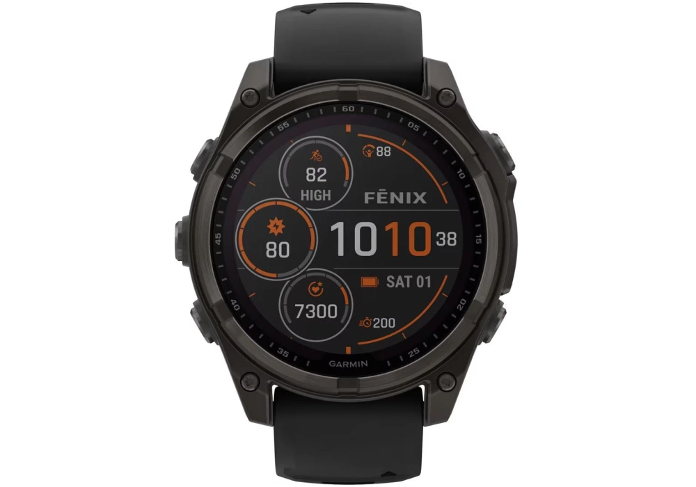 GARMIN Fenix 8 Solar Sapphire, 47 mm Noir