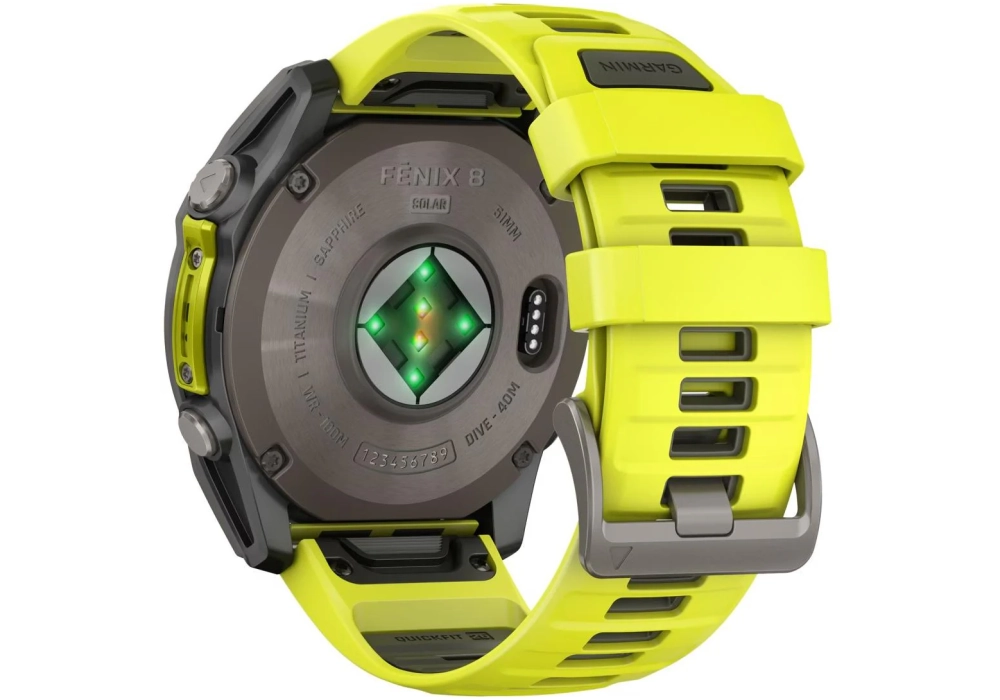 GARMIN Fenix 8 Solar Sapphire, 51 mm Jaune