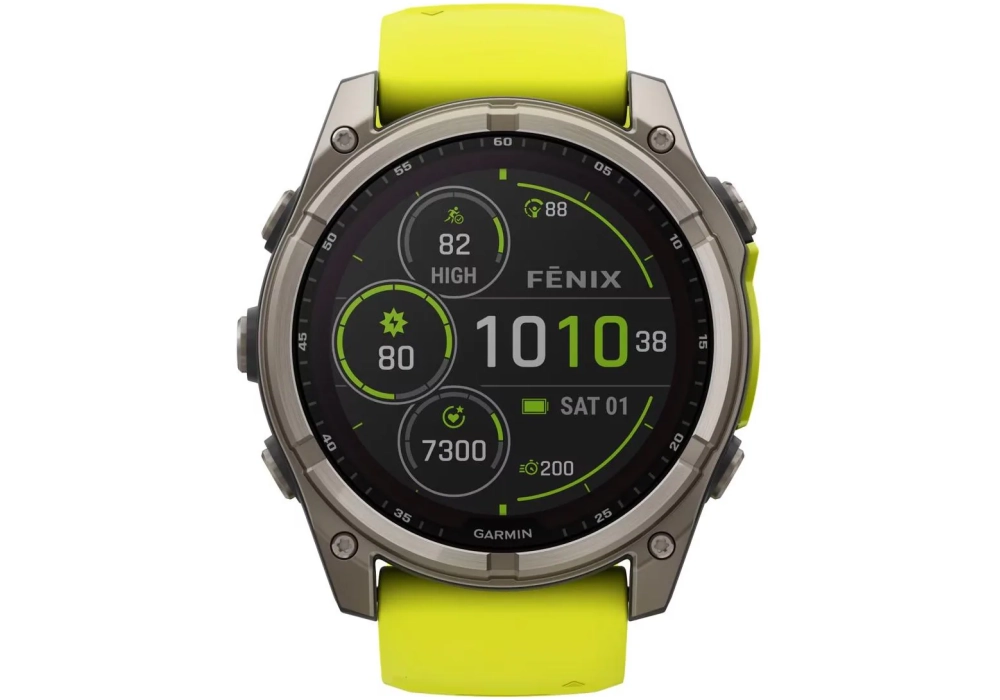 GARMIN Fenix 8 Solar Sapphire, 51 mm Jaune