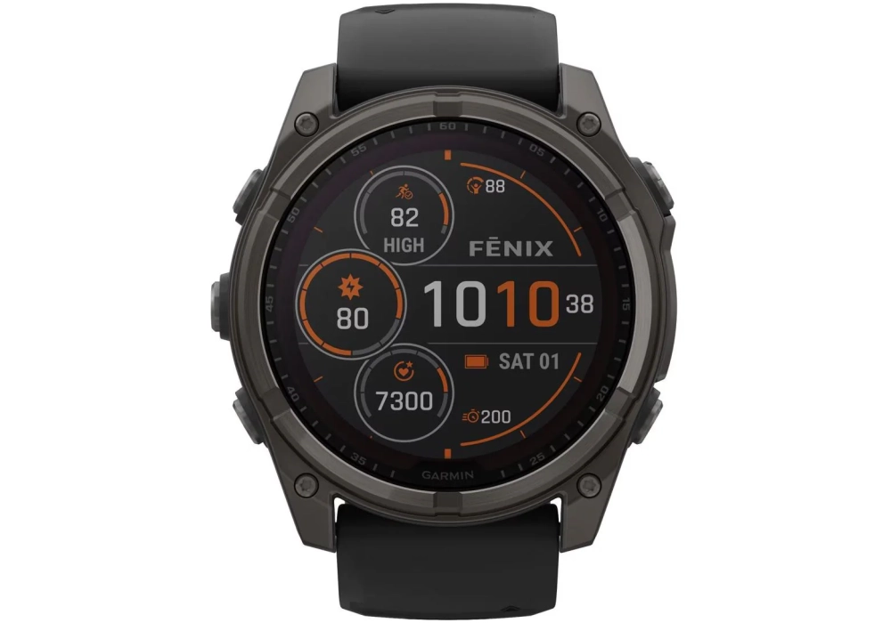 GARMIN Fenix 8 Solar Sapphire, 51 mm Noir