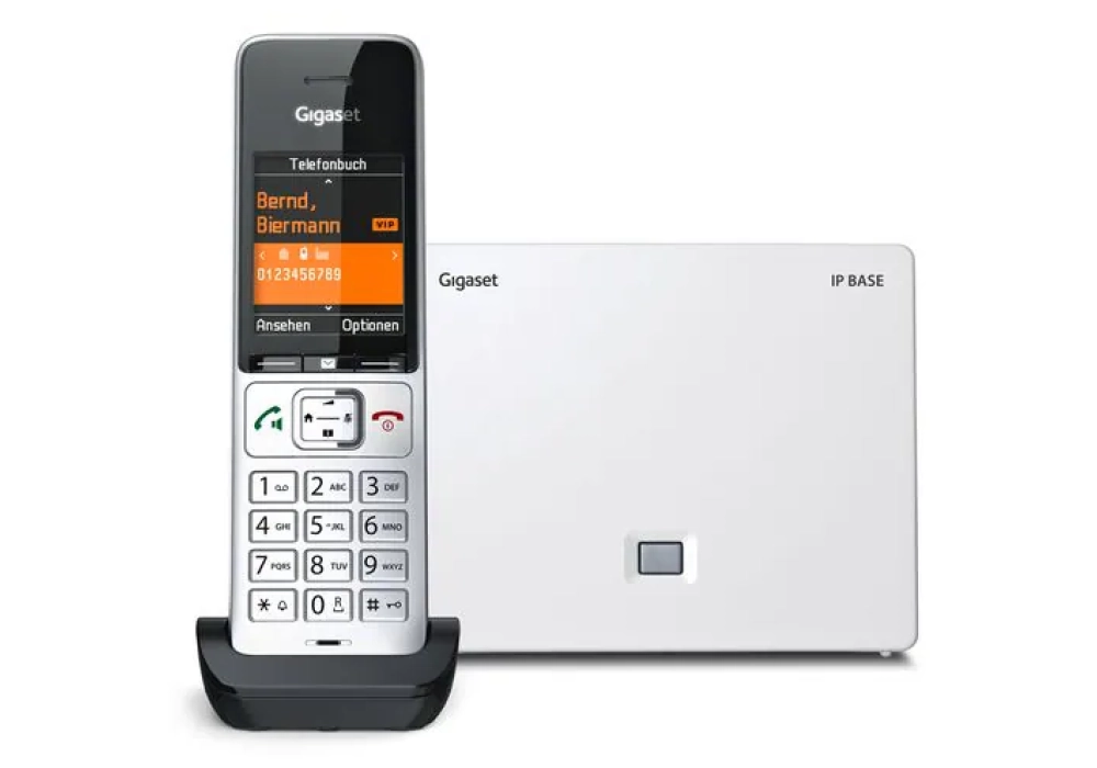 Gigaset Téléphone sans fil Comfort 500A IP BASE Argenté