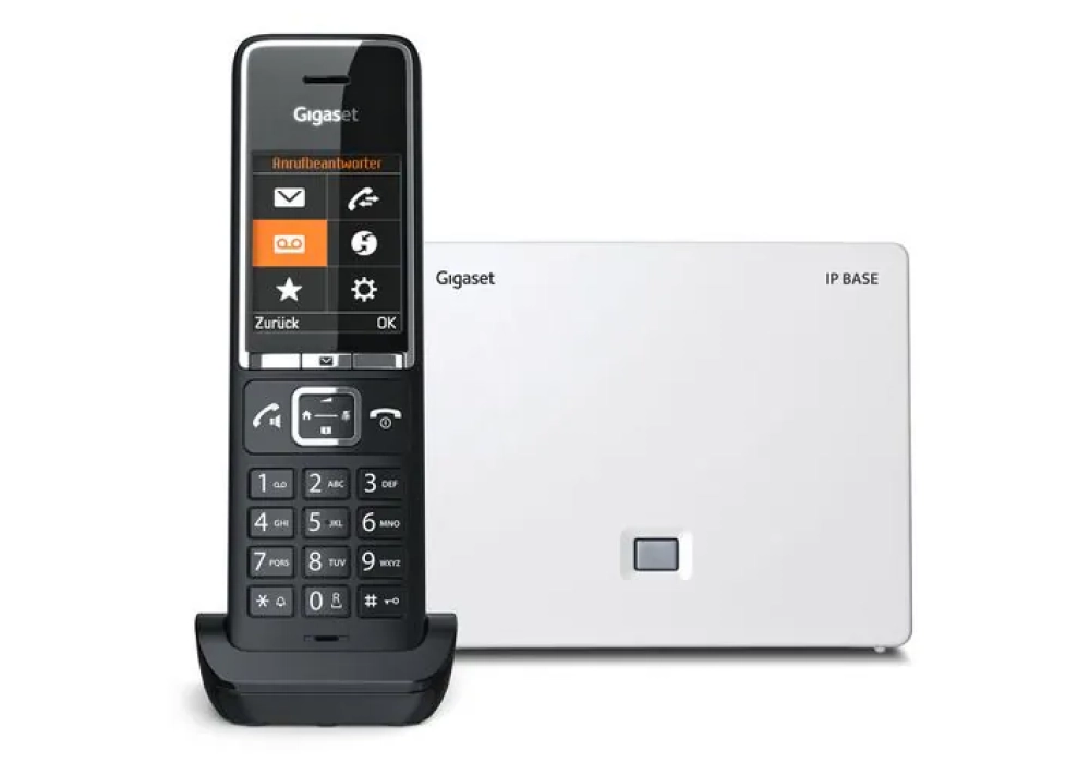 Gigaset Téléphone sans fil Comfort 550A IP BASE  Noir chromé