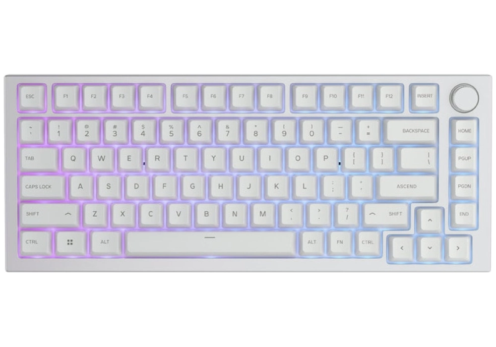 Glorious GMMK Pro TKL Gaming Keyboard Barebone - Blanc (ANSI)