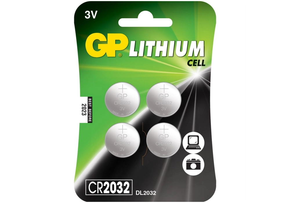 GP Batteries CR2032 4 Stk.